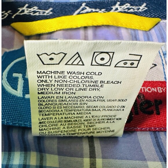 Wrangler George Strait Western‎ Purple Plaid Short Sleeve Button Up Men's MEDIUM - Picture 6 of 8